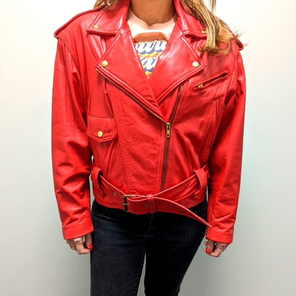 Women's 100% Leather Vintage Wilsons Rider Jacket
